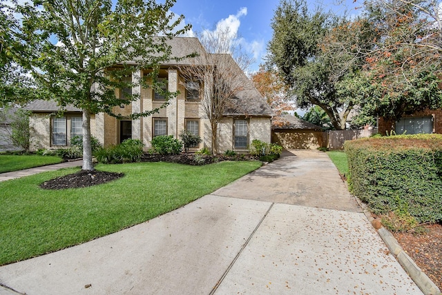 view of front of house with a front yard