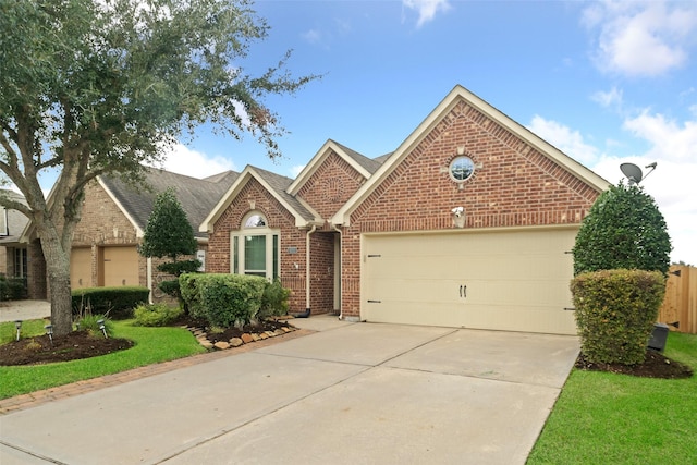 view of front facade with a garage