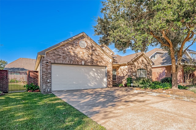 front facade with a garage