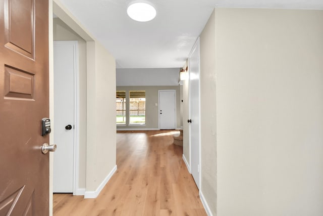 hallway featuring light hardwood / wood-style floors