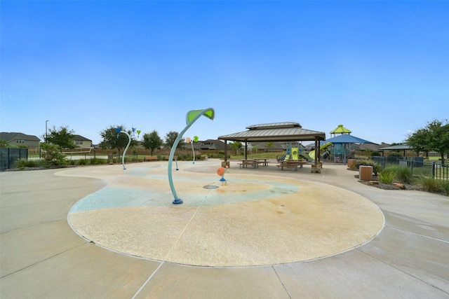 view of community with a gazebo