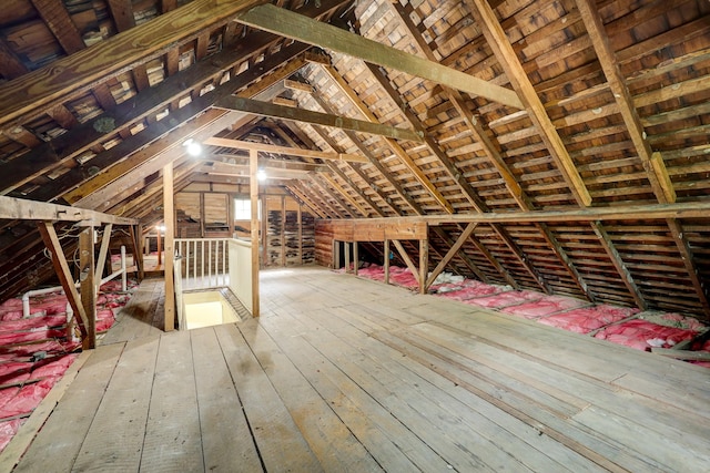 view of attic