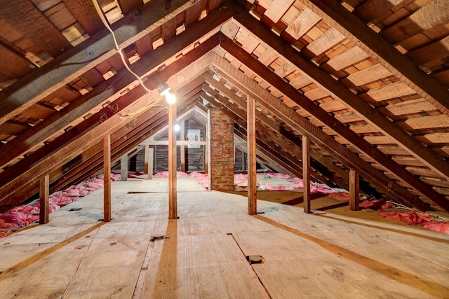 view of attic