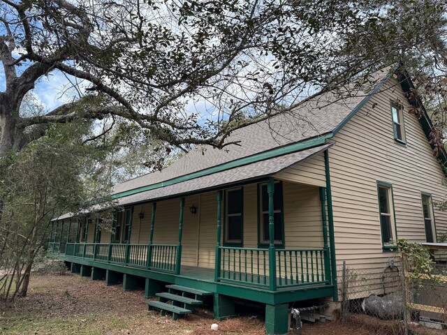 exterior space with a porch