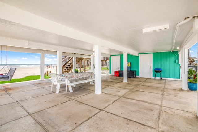 view of patio / terrace with stairs