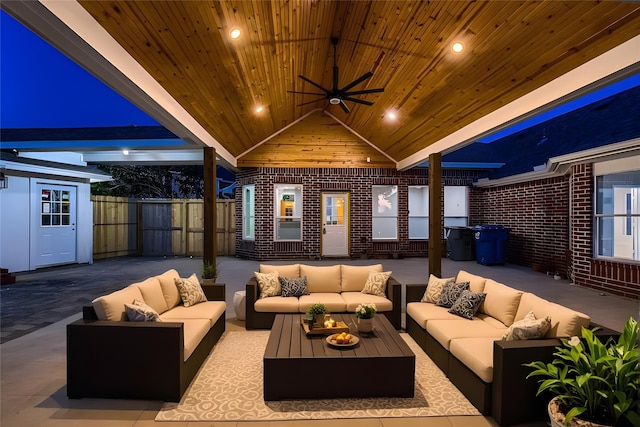 view of patio with outdoor lounge area