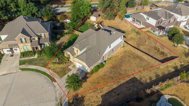 birds eye view of property