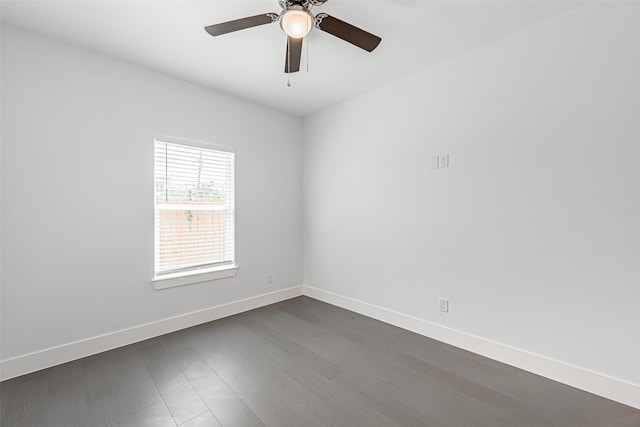 8211 Gladstone St, Houston, TX 77051 - spare room featuring ceiling fan and dark wood-type flooring