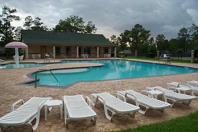 view of pool with a patio area