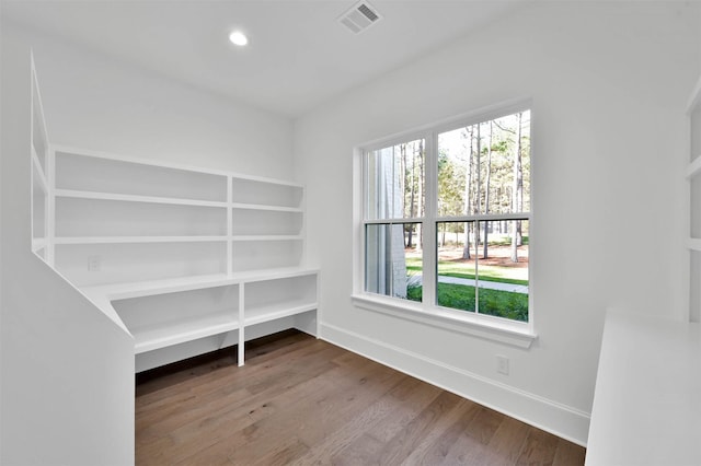 interior space featuring wood-type flooring