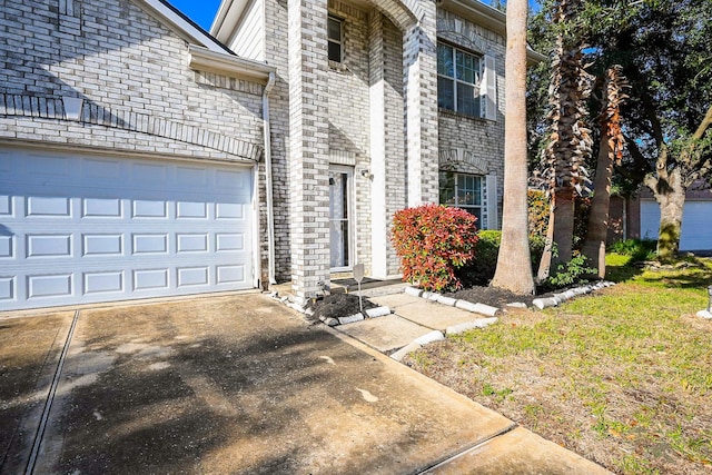 property entrance featuring a garage