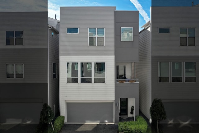 contemporary house with a garage