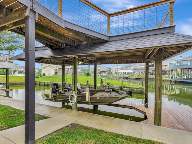 24 N Omega St, La Marque, TX 77568 - dock area with a water view