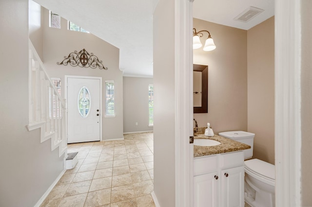 entryway with sink