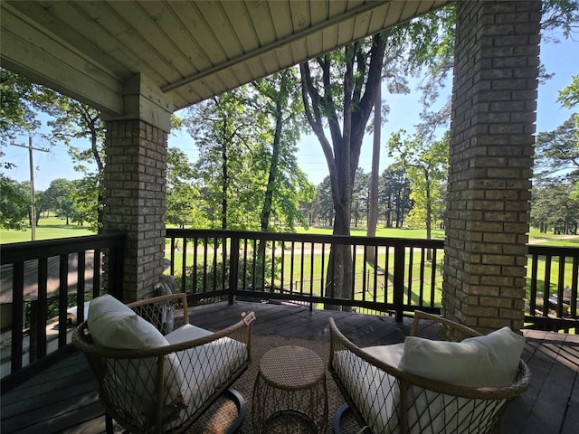 view of wooden terrace