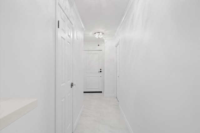 hall with crown molding