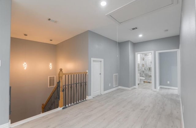 hall featuring light hardwood / wood-style flooring