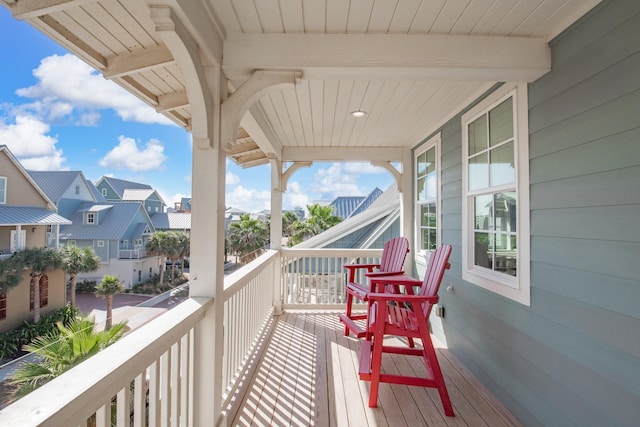 balcony featuring a residential view