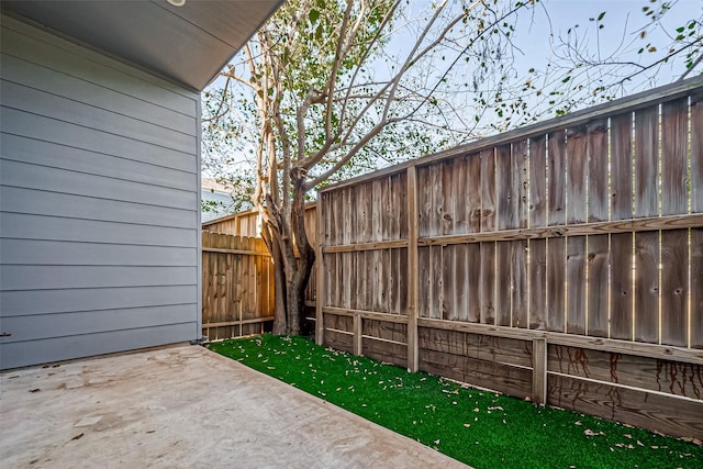 view of yard featuring a patio area