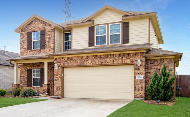 view of front facade featuring a garage