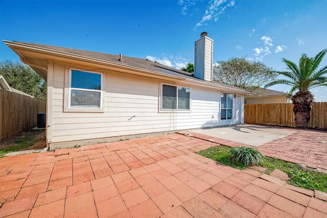 rear view of house with a patio