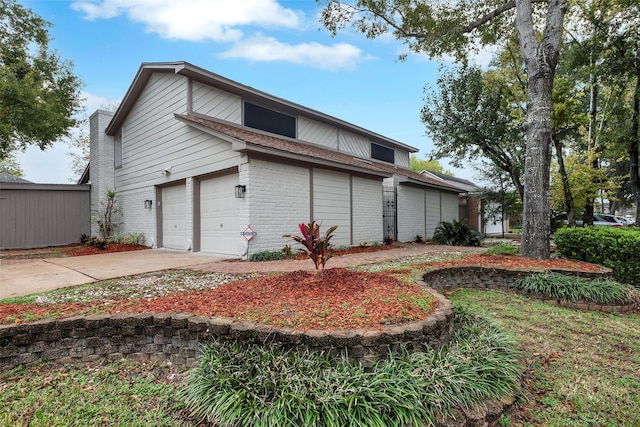 view of home's exterior featuring a garage