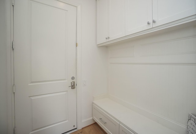 mudroom featuring hardwood / wood-style flooring