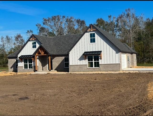 view of modern inspired farmhouse