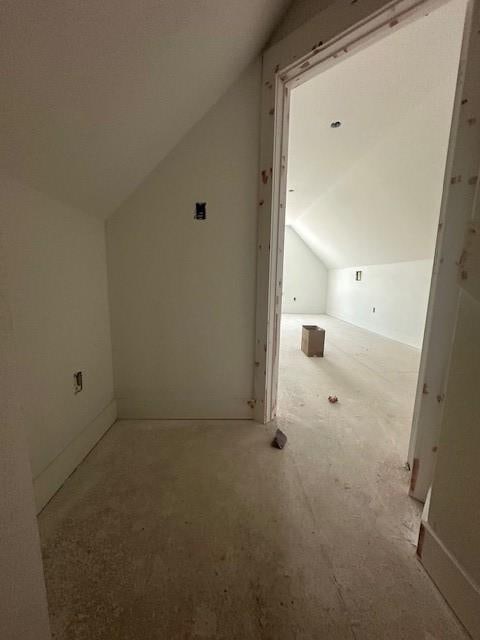 bonus room with lofted ceiling