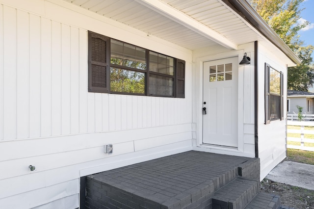 view of doorway to property