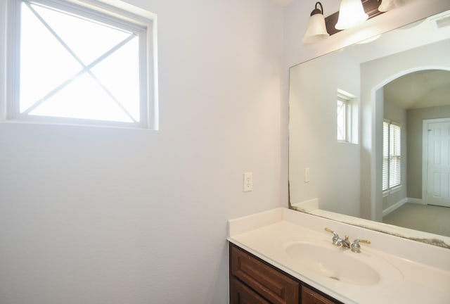 bathroom with vanity