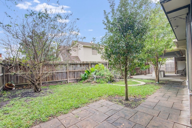 view of yard with a patio