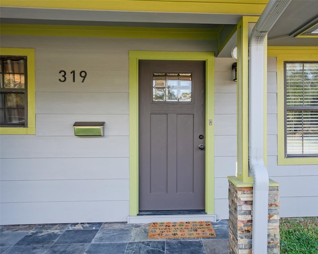 view of doorway to property