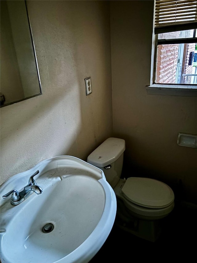 bathroom featuring toilet and sink