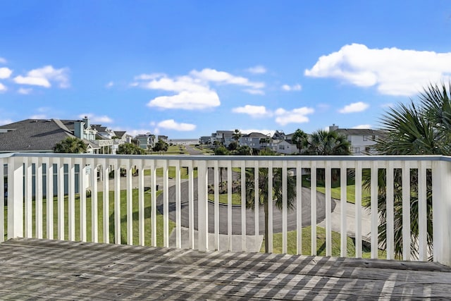 deck featuring a yard