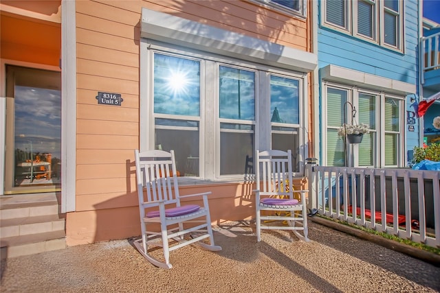 view of patio with a porch