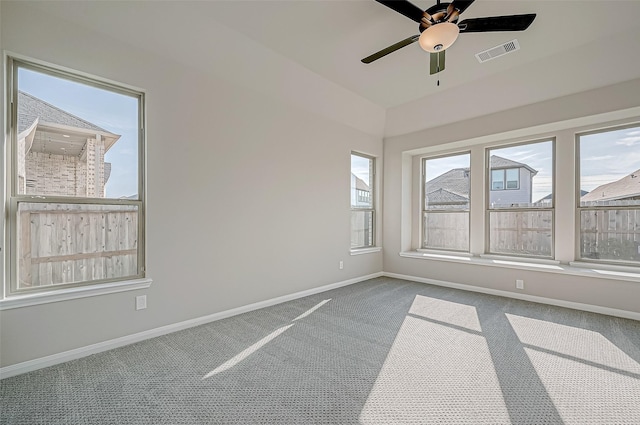451 Papershell Path, Richmond, TX 77406 - carpeted spare room with healthy amount of natural light, a ceiling fan, and vaulted ceiling