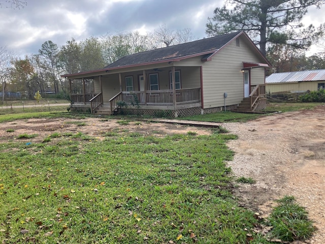 view of front of home with a porch