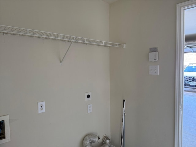 laundry room featuring hookup for an electric dryer and washer hookup