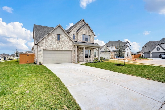 view of front of house with a front lawn