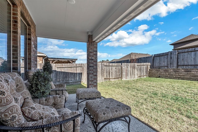 view of yard with a patio