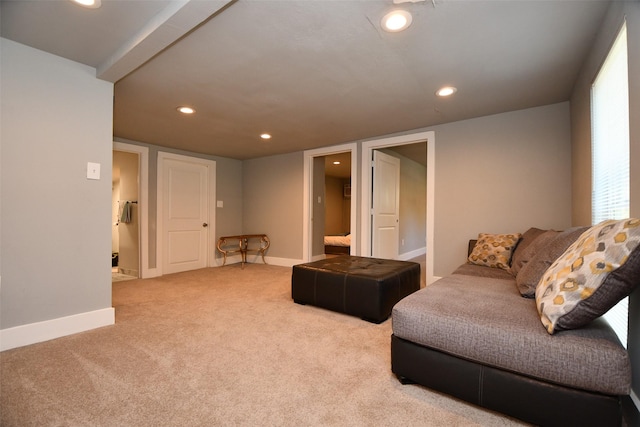 view of carpeted living room