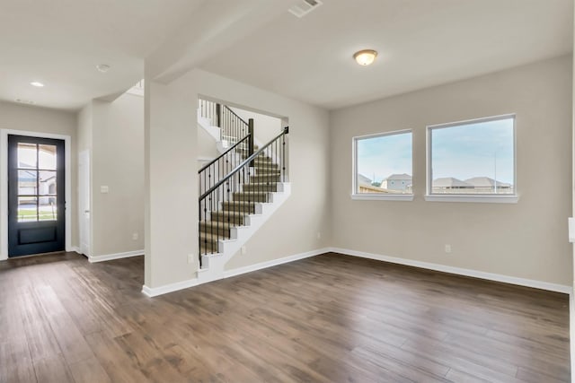 entryway featuring dark hardwood / wood-style floors