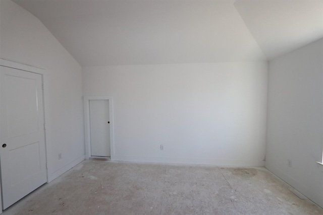 bonus room with vaulted ceiling