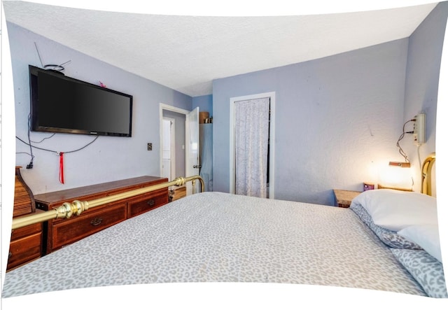 bedroom with a textured ceiling