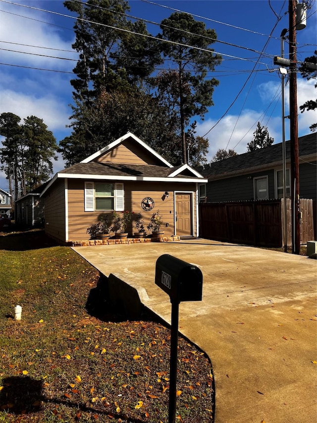 view of front of home