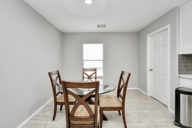 view of dining room