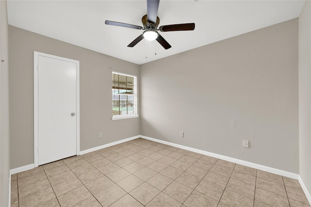 empty room featuring ceiling fan