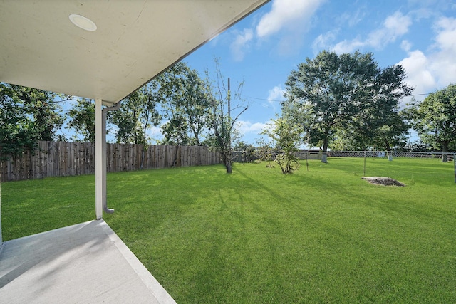 view of yard with a patio