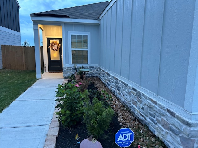 view of doorway to property